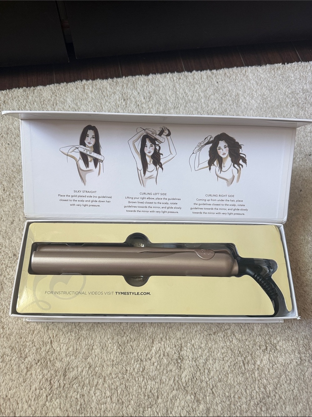 TYME 2-in-1 Hair Styler in Rose Bronze and Black
